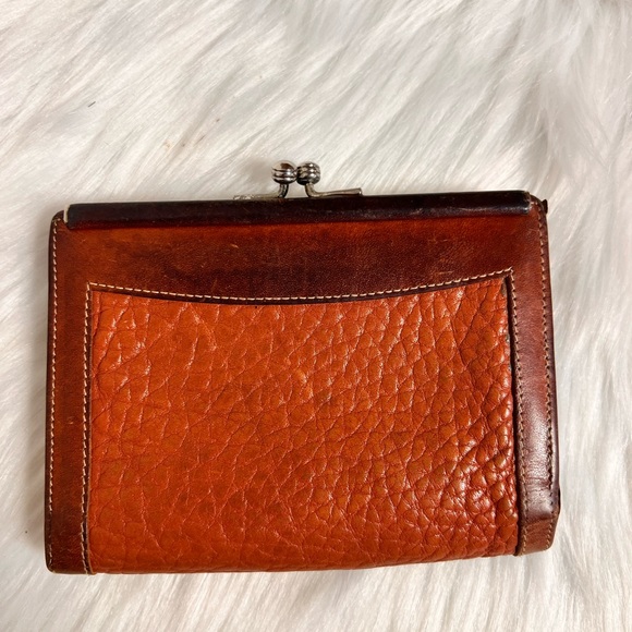 Vintage Dooney & Bourke Orange and Brown Wallet - Picture 3 of 9